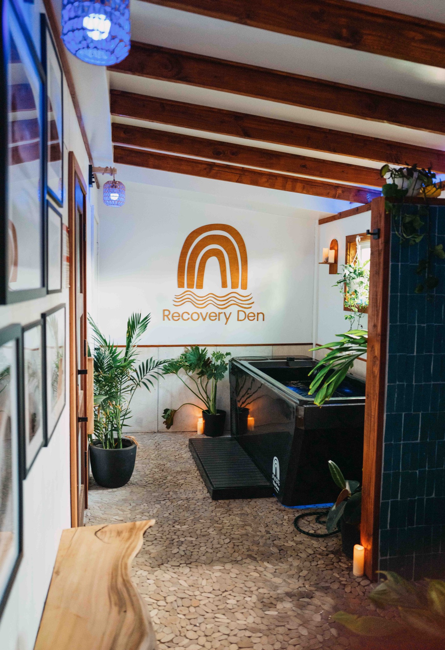 The Recovery Den hallway at The Den Waialua